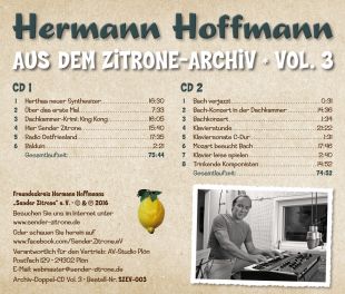 Inlay Doppel-CD „Aus dem Zitrone-Archiv Vol. 3”