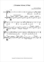 Notenblatt „Zwei Knaben fuhren Dreirad”